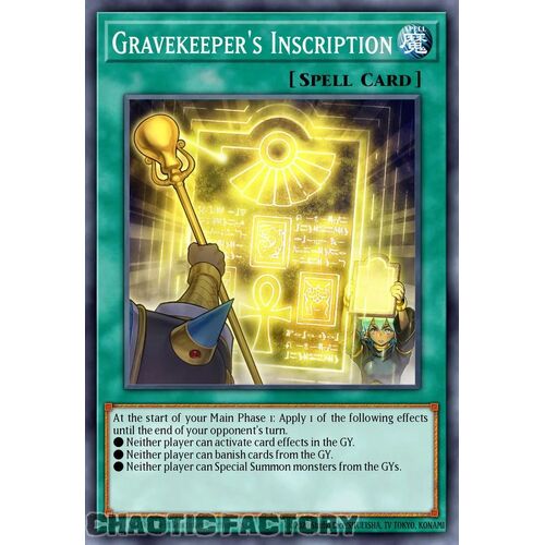 MP24-EN064 Gravekeeper's Inscription Prismatic Secret Rare 1st Edition NM