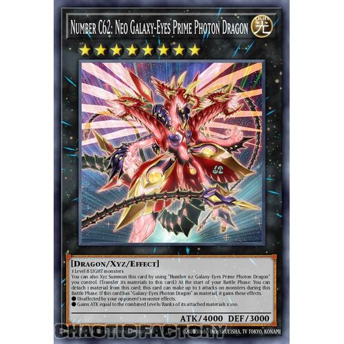 MP24-EN069 Number C62: Neo Galaxy-Eyes Prime Photon Dragon Prismatic Secret Rare 1st Edition NM