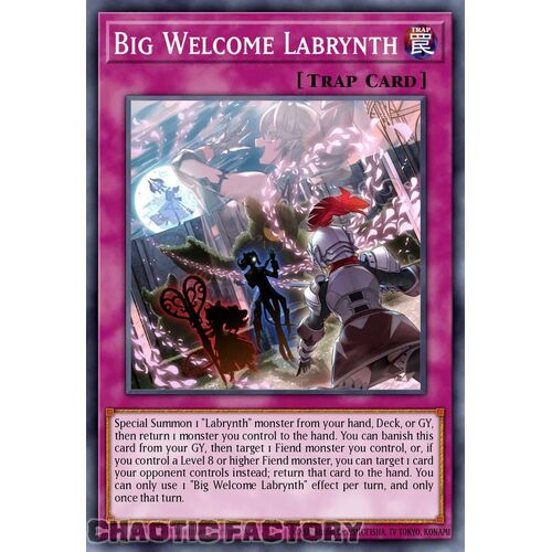 MP24-EN074 Big Welcome Labrynth Prismatic Secret Rare 1st Edition NM