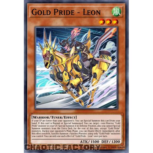 MP24-EN075 Gold Pride - Leon Prismatic Secret Rare 1st Edition NM