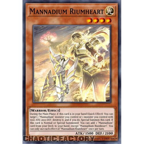 MP24-EN079 Mannadium Riumheart Prismatic Secret Rare 1st Edition NM