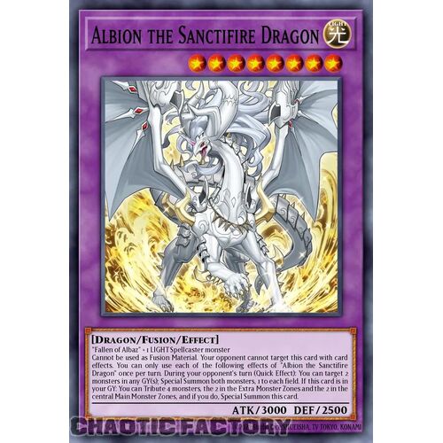 MP24-EN082 Albion the Sanctifire Dragon Prismatic Secret Rare 1st Edition NM