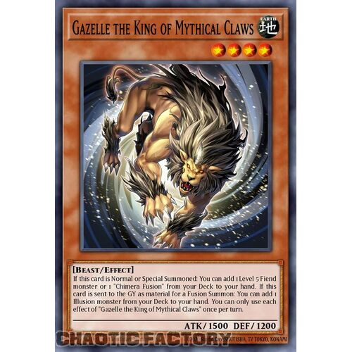 MP24-EN091 Gazelle the King of Mythical Claws Prismatic Secret Rare 1st Edition NM