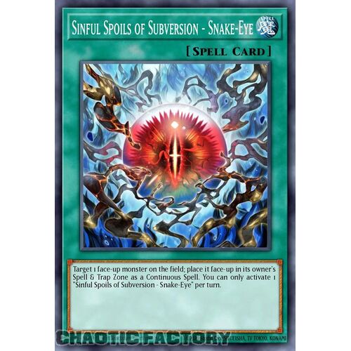 MP24-EN104 Sinful Spoils of Subversion - Snake-Eye Prismatic Secret Rare 1st Edition NM