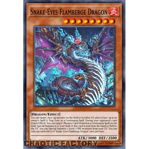 MP24-EN113 Snake-Eyes Flamberge Dragon Prismatic Secret Rare 1st Edition NM