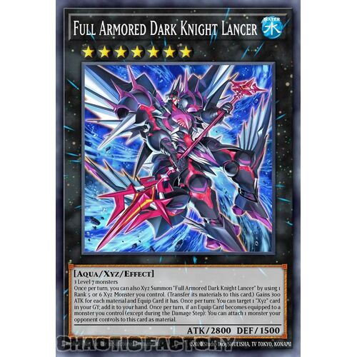 MP24-EN118 Full Armored Dark Knight Lancer Prismatic Secret Rare 1st Edition NM