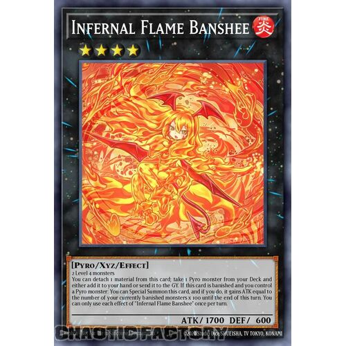 MP24-EN120 Infernal Flame Banshee Prismatic Secret Rare 1st Edition NM