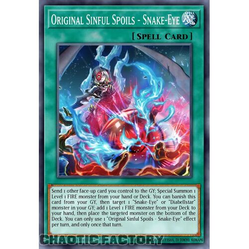 MP24-EN124 Original Sinful Spoils - Snake-Eye Prismatic Secret Rare 1st Edition NM