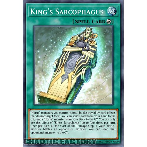 MP24-EN125 King's Sarcophagus Prismatic Secret Rare 1st Edition NM