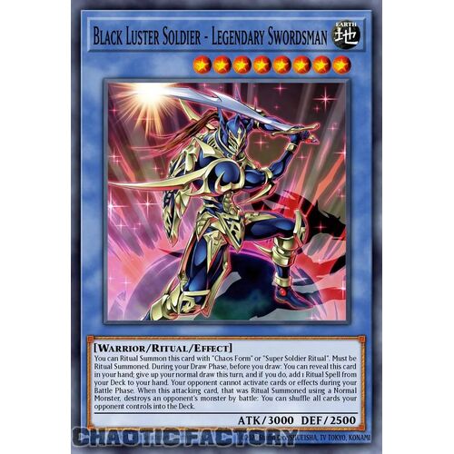 MP24-EN129 Black Luster Soldier - Legendary Swordsman Prismatic Secret Rare 1st Edition NM