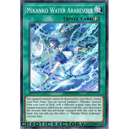 MP24-EN136 Mikanko Water Arabesque Prismatic Secret Rare 1st Edition NM