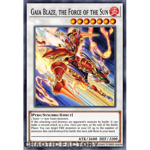 MP24-EN369 Gaia Blaze, the Force of the Sun Common 1st Edition NM