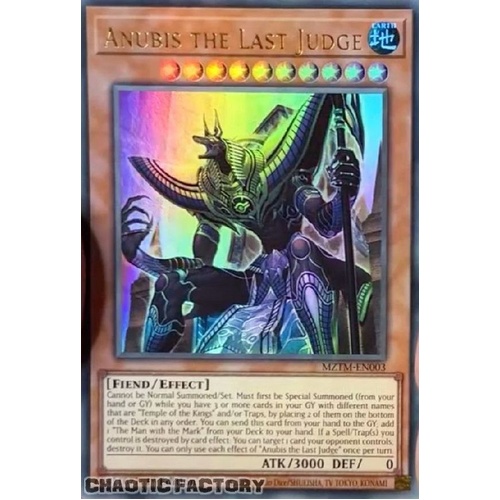 MZTM-EN003 Anubis the Last Judge Ultra Rare 1st Edition NM