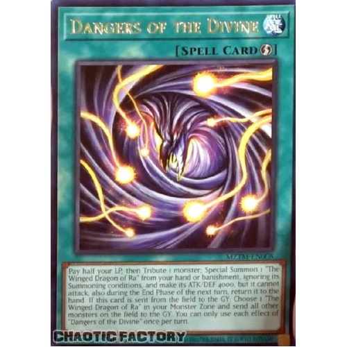 MZTM-EN008 Dangers of the Divine Rare 1st Edition NM