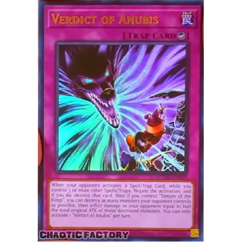 MZTM-EN009 Verdict of Anubis Ultra Rare 1st Edition NM