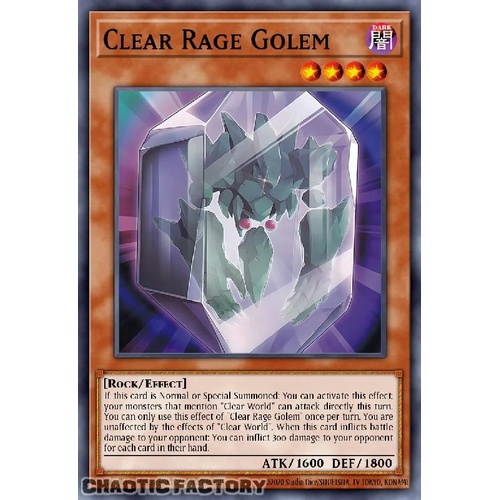 MZTM-EN038 Clear Rage Golem Rare 1st Edition NM