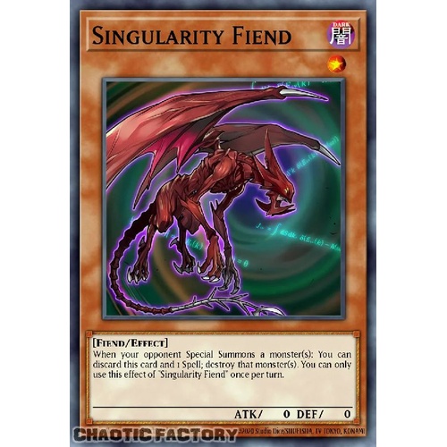 MZTM-EN042 Singularity Fiend Secret Rare 1st Edition NM