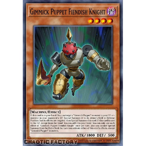 MZTM-EN047 Gimmick Puppet Fiendish Knight Super Rare 1st Edition NM