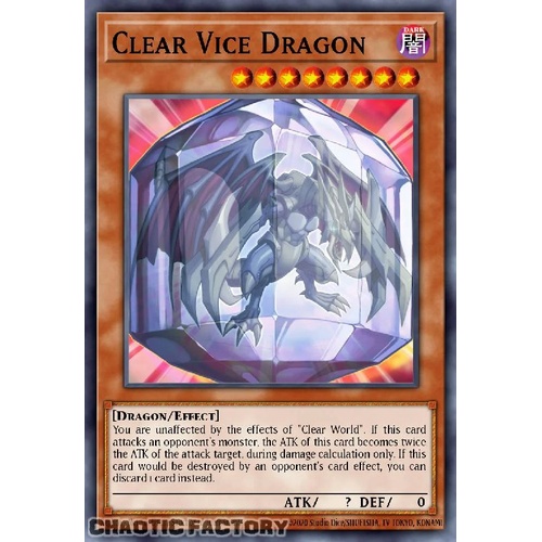 MZTM-EN071 Clear Vice Dragon Rare 1st Edition NM