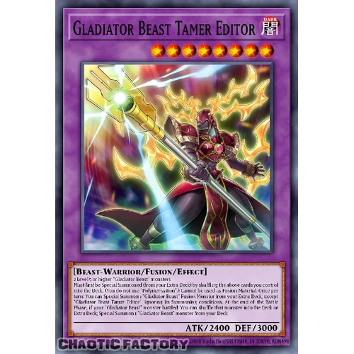 MZTM-EN086 Gladiator Beast Tamer Editor Rare 1st Edition NM