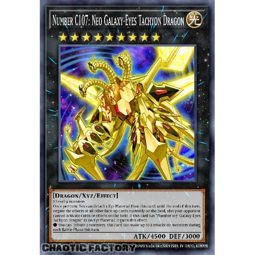 MZTM-EN092 Number C107: Neo Galaxy-Eyes Tachyon Dragon Rare 1st Edition NM