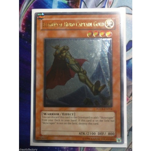 Yugioh Ultimate Rare - Elemental Hero Captain Gold - FOTB-EN014 NM