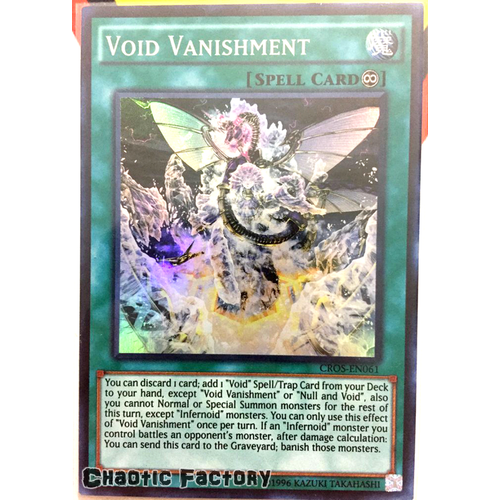 Yugioh Void Vanishment - CROS-EN061 - Super Rare - 1st Edition NM