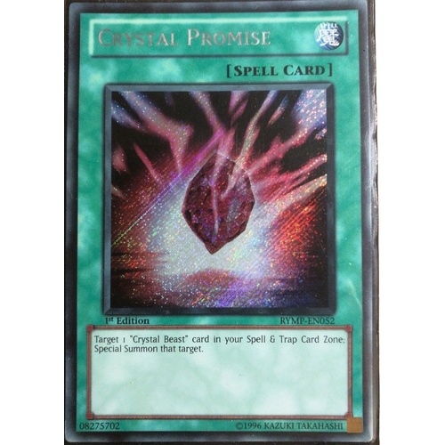 Yugioh RYMP-EN052 Crystal Promise Secret Rare 1st Edition