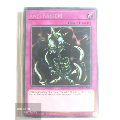 LCKC-EN104 Anti Raigeki Secret Rare 1st Edition