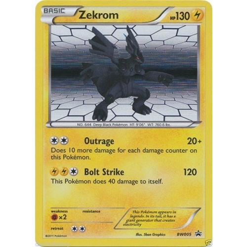 Zekrom - BW005 - Holo Rare Black & White Promos