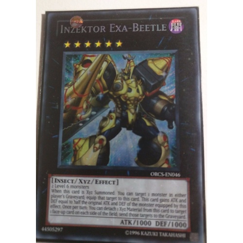 YUGIOH ORCS-EN046 Inzektor Exa-Beetle Secret Rare UNL Edition Mint 