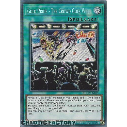 PHHY-EN091 Gold Pride - The Crowd Goes Wild! Secret Rare 1st Edition NM