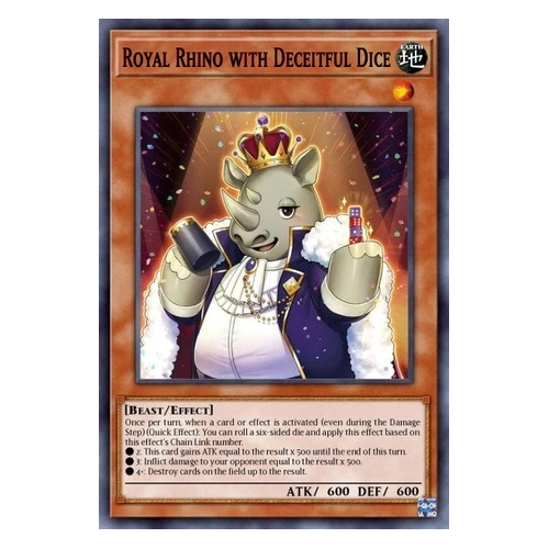 PHNI-EN036 Royal Rhino with Deceitful Dice Common 1st Edition NM