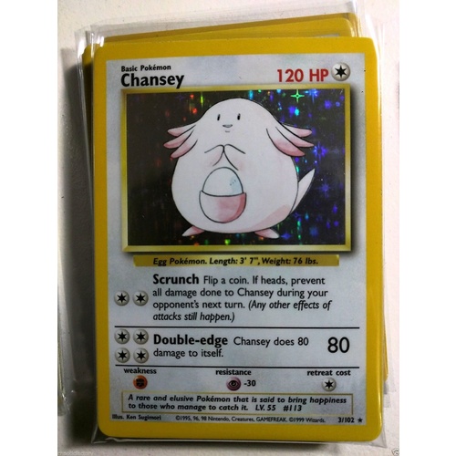 Chansey - 3/102 - Holo Unlimited Original Base set LP