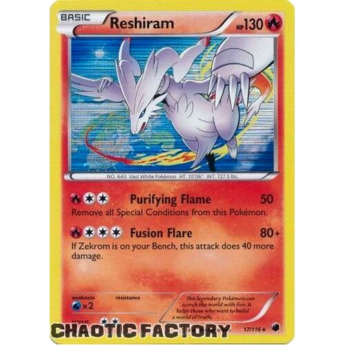 Reshiram - 17/116 - Holo Rare NM