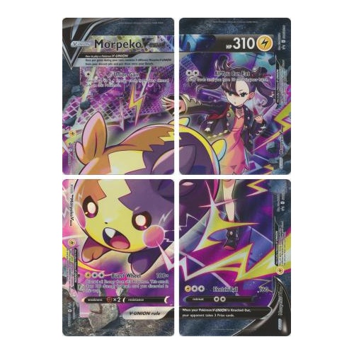 Morpeko V Union Set of 4 SWSH287 SWSH288 SWSH289 SWSH290 - HOLO NM/M