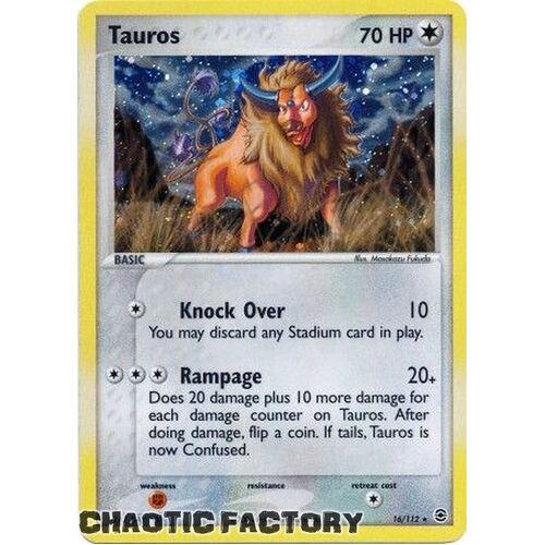 Tauros - 16/112 - Holo Rare NM