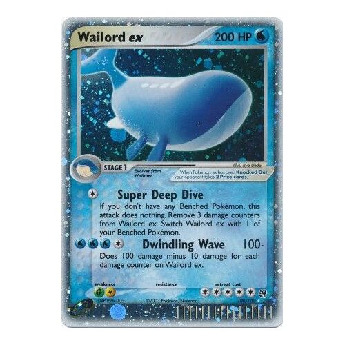 Wailord ex - 100/100 - Ultra Rare NM Ex Sandstorm