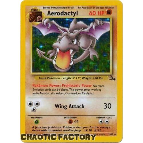 Aerodactyl - 1/62 - HOLO Unlimited LP