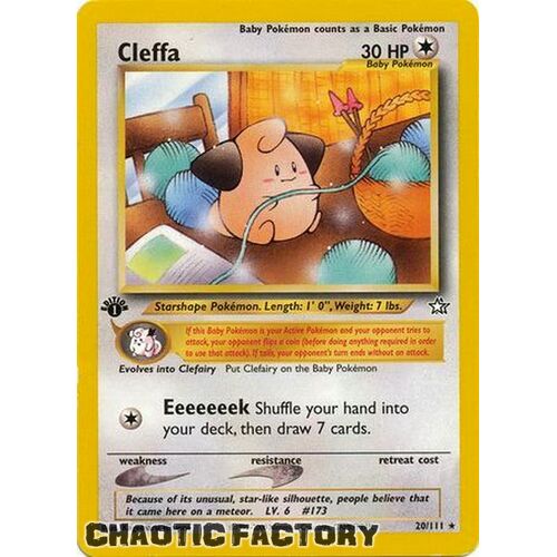 Cleffa - 20/111 - Rare 1st Edition NM