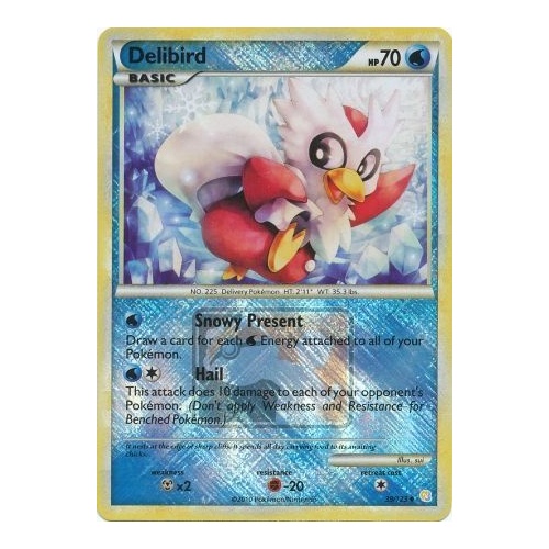 Delibird Heart Gold & Sould Silver 39/123 League Promo NM