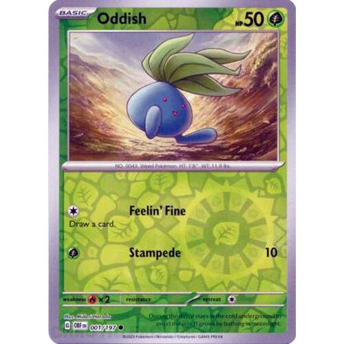 Oddish - 001/197 - Common Reverse Holo NM