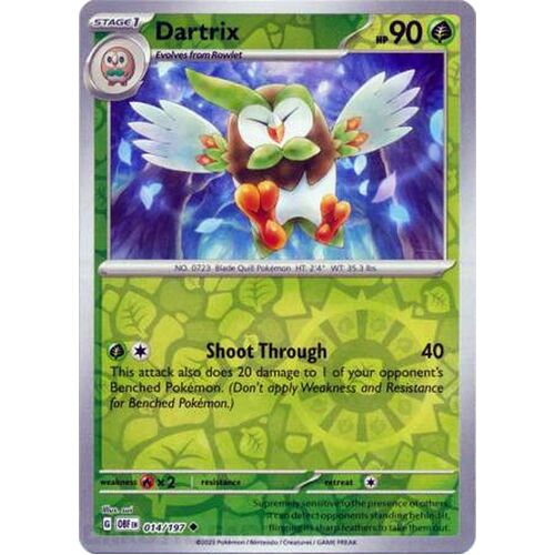 Dartrix - 014/197 - Uncommon Reverse Holo NM