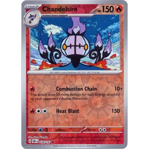 Chandelure - 038/197 - Uncommon Reverse Holo NM