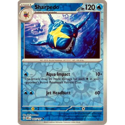 Sharpedo - 047/197 - Uncommon Reverse Holo NM