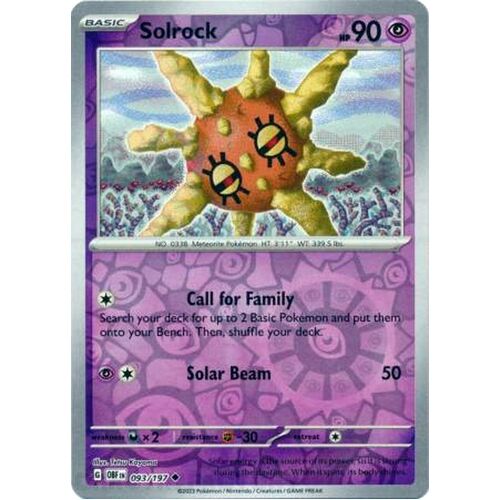 Solrock - 093/197 - Uncommon Reverse Holo NM