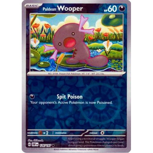 Paldean Wooper - 126/197 - Common Reverse Holo NM