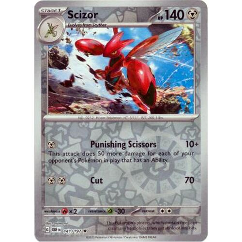 Scizor - 141/197 - Holo Rare Reverse Holo NM