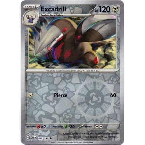 Excadrill - 147/197 - Uncommon Reverse Holo NM