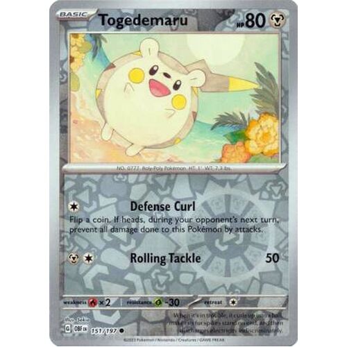 Togedemaru - 151/197 - Common Reverse Holo NM